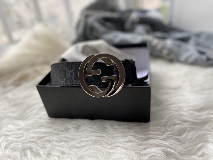 Gucci Belt With Double G Buckle Black