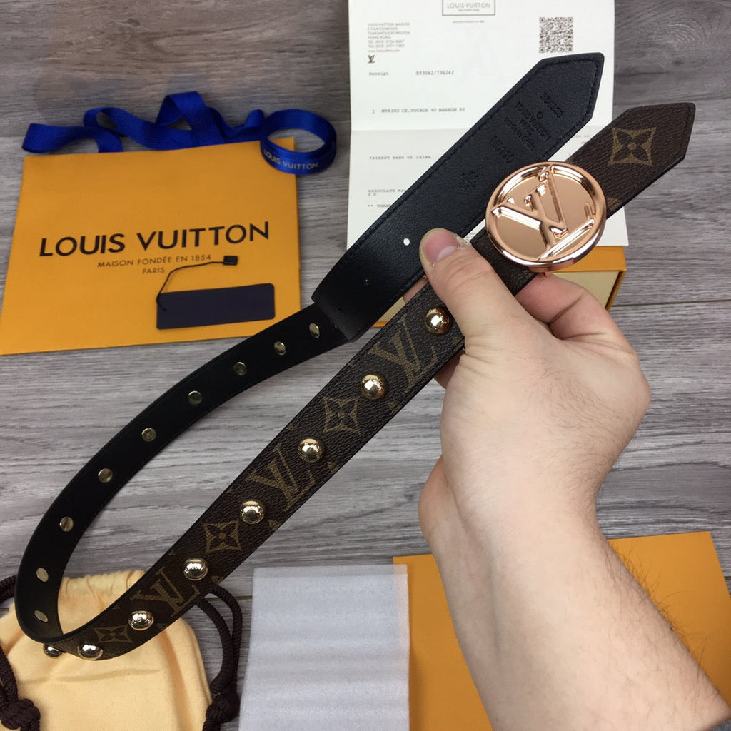 Louis Vuitton Cricle Reversible Belt Brown