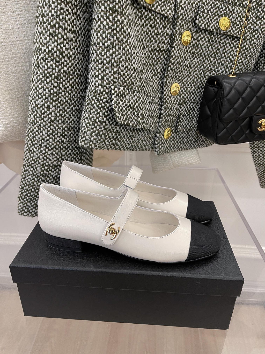 Chanel Sling Back 0.8 Inches White