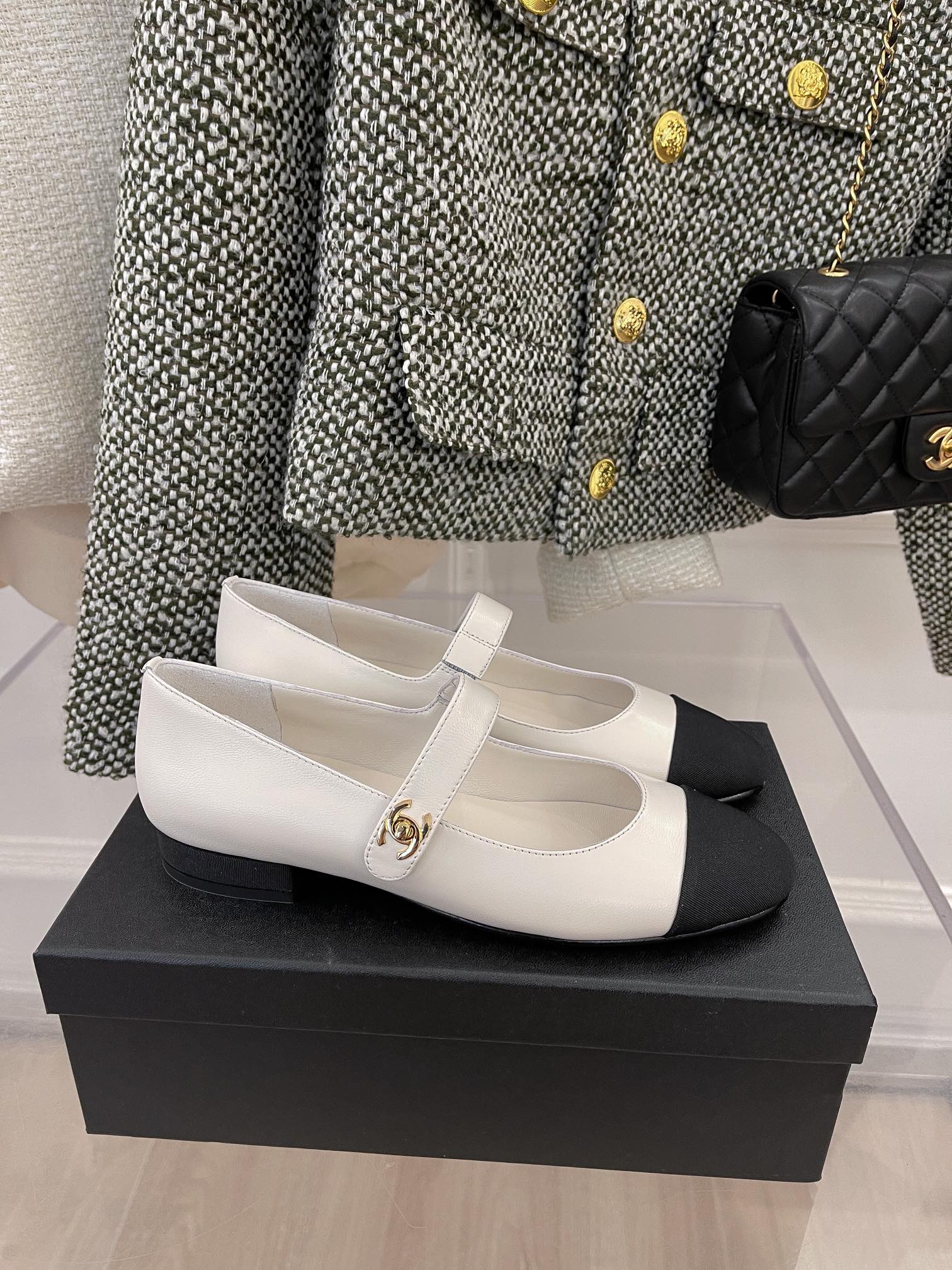 Chanel Sling Back 0.8 Inches White
