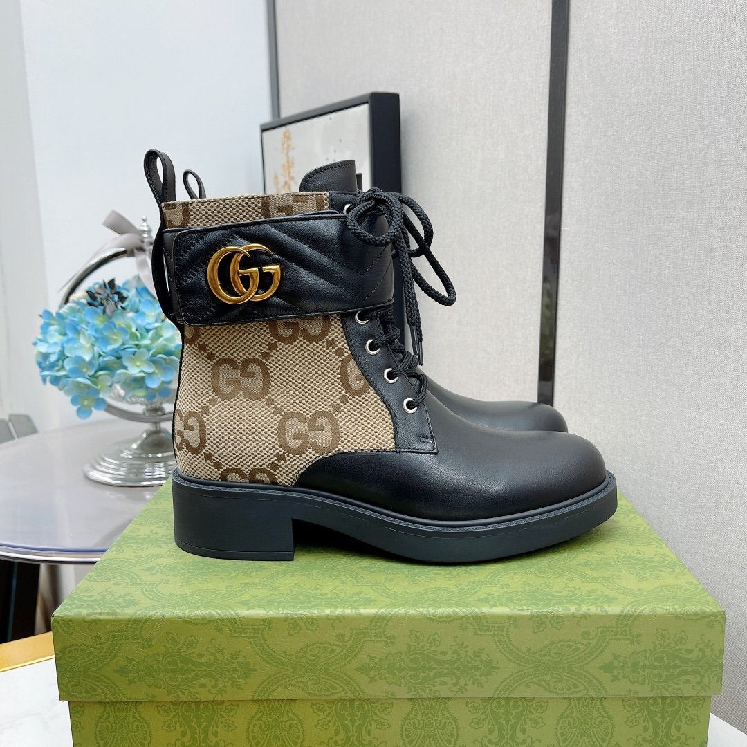 Gucci Ankle Boots With Double G Brown