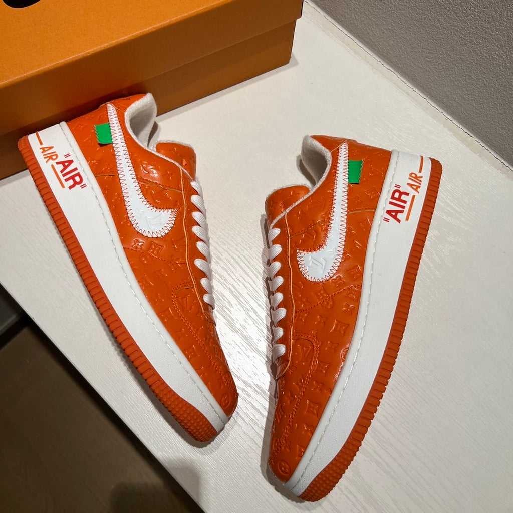 Louis Vuitton x Off-White x Nike Air Force 1 Orange