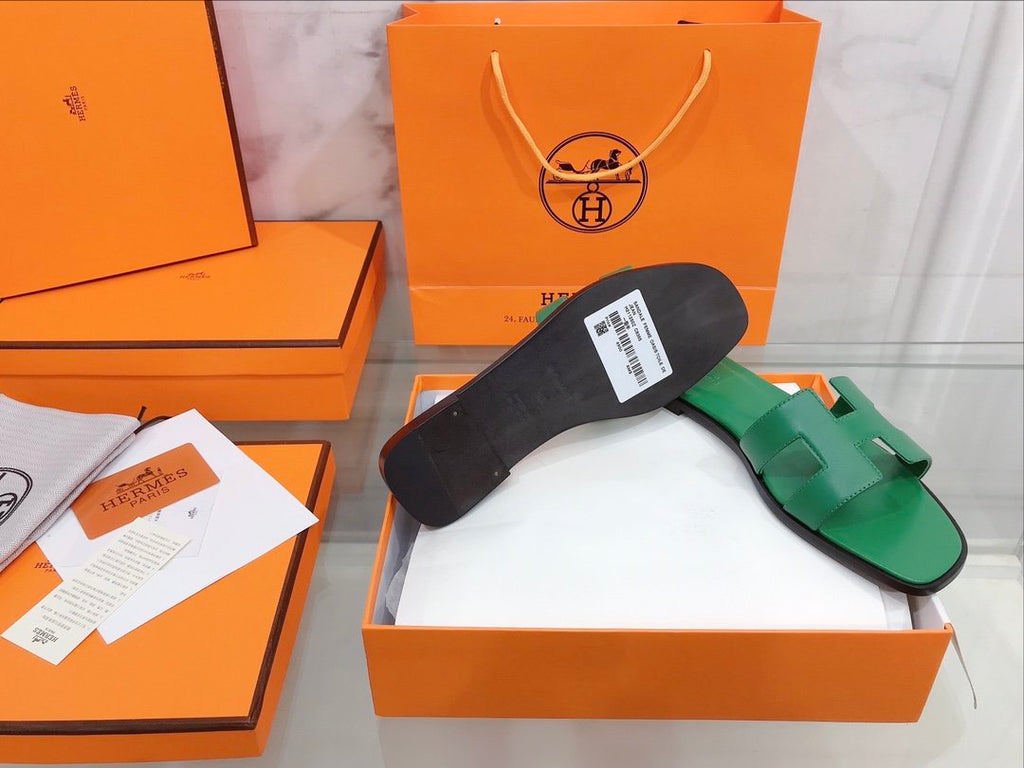 Hermes Oran Sandal Green