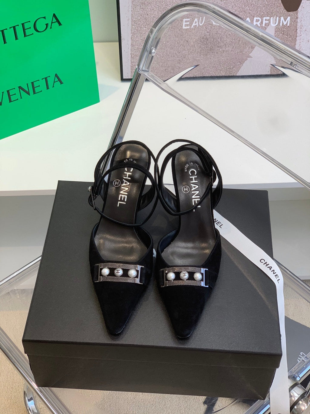 Chanel Sling Back Black