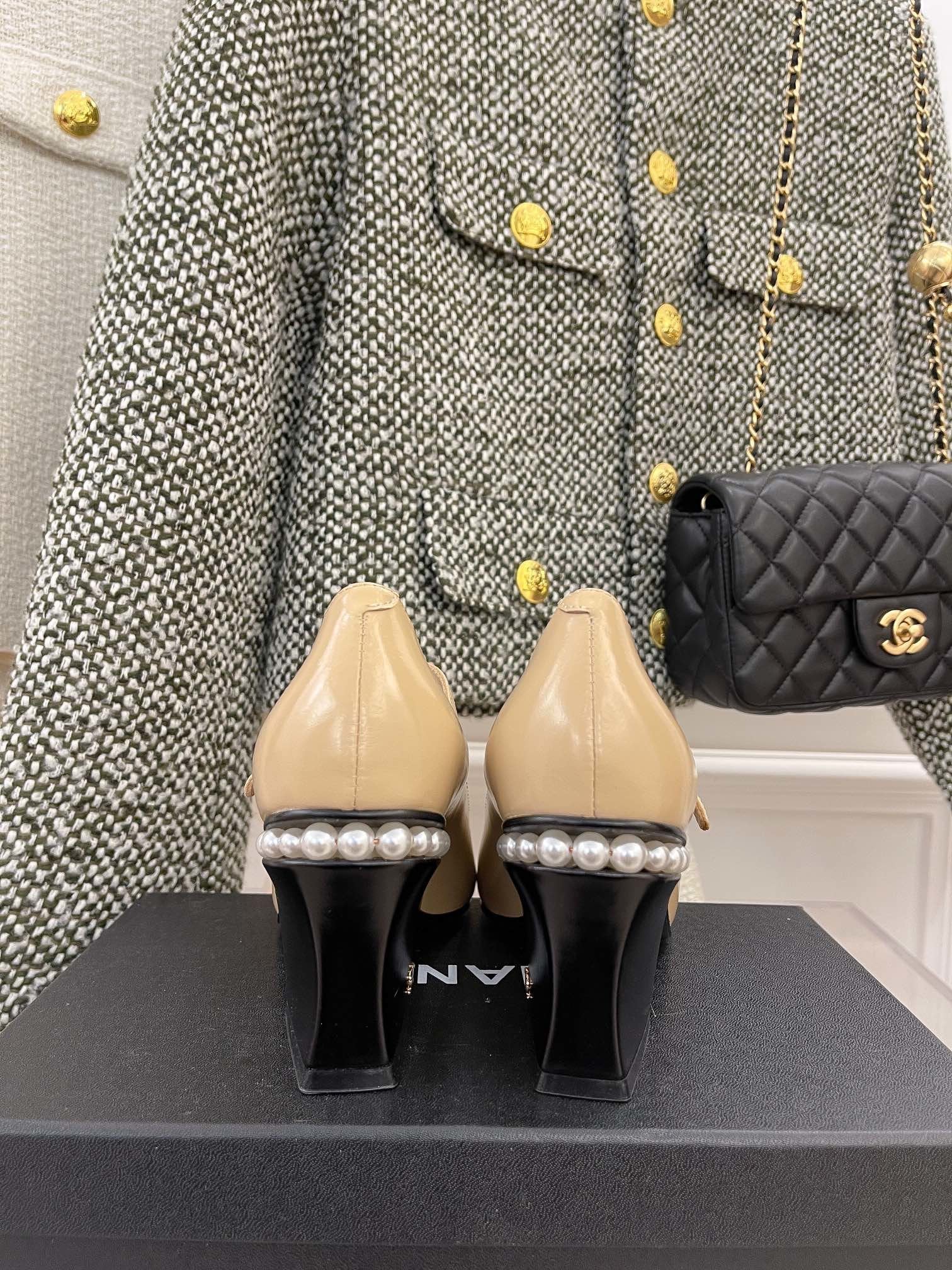 Chanel Open Shoes Beige