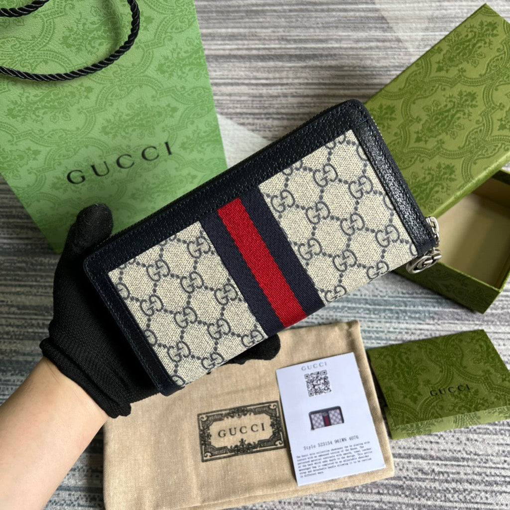 Gucci Ophidia GG Zip Around Wallet 19cm