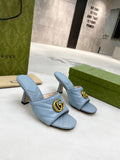 Gucci Double G Slide Sandal Blue