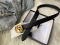 Gucci Belt With Double G Buckle Black