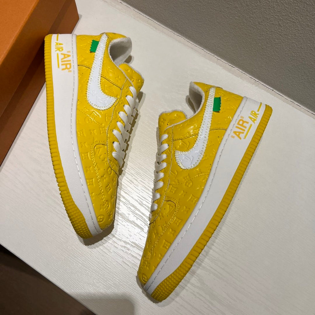 Louis Vuitton x Off-White x Nike Air Force 1 Yellow