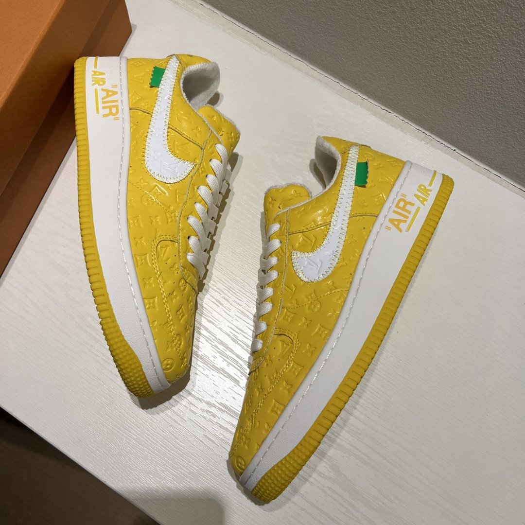 Louis Vuitton x Off-White x Nike Air Force 1 Yellow