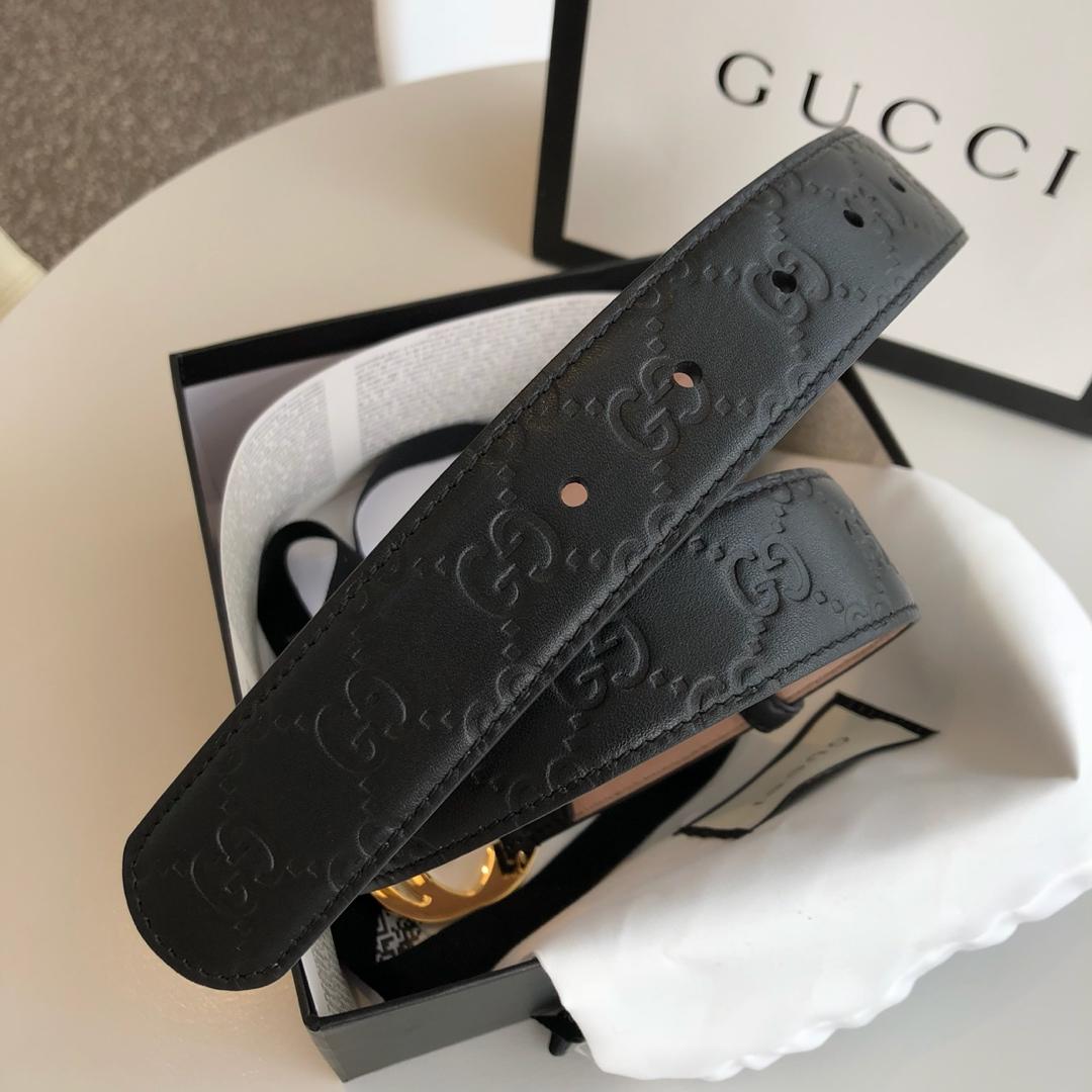 Gucci Belt With Double G Buckle Black