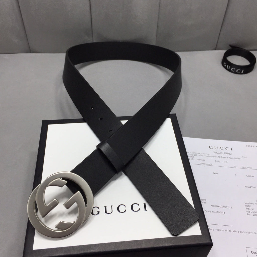Gucci Belt With Double G Buckle Black