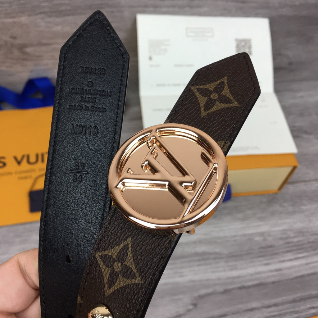 Louis Vuitton Cricle Reversible Belt Brown