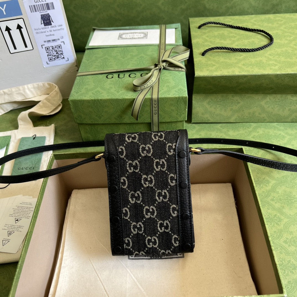 Gucci 625615 Horsebit 1955 Mini Bag 12cm Black