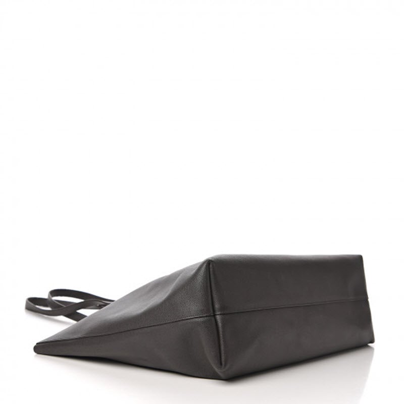 Saint Laurent Shopping Calfskin Large Dark Grey Leather Tote