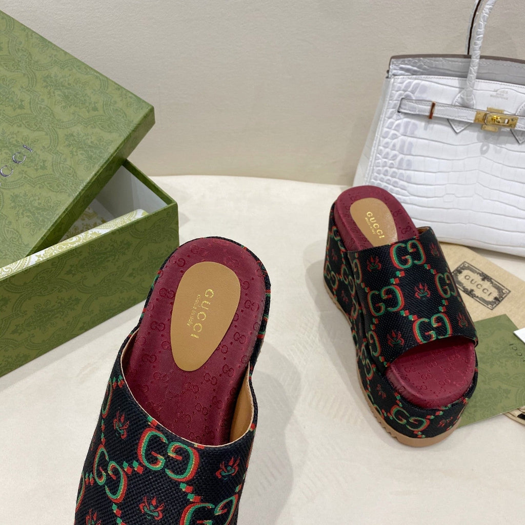 Gucci Platform Slide Sandal Black