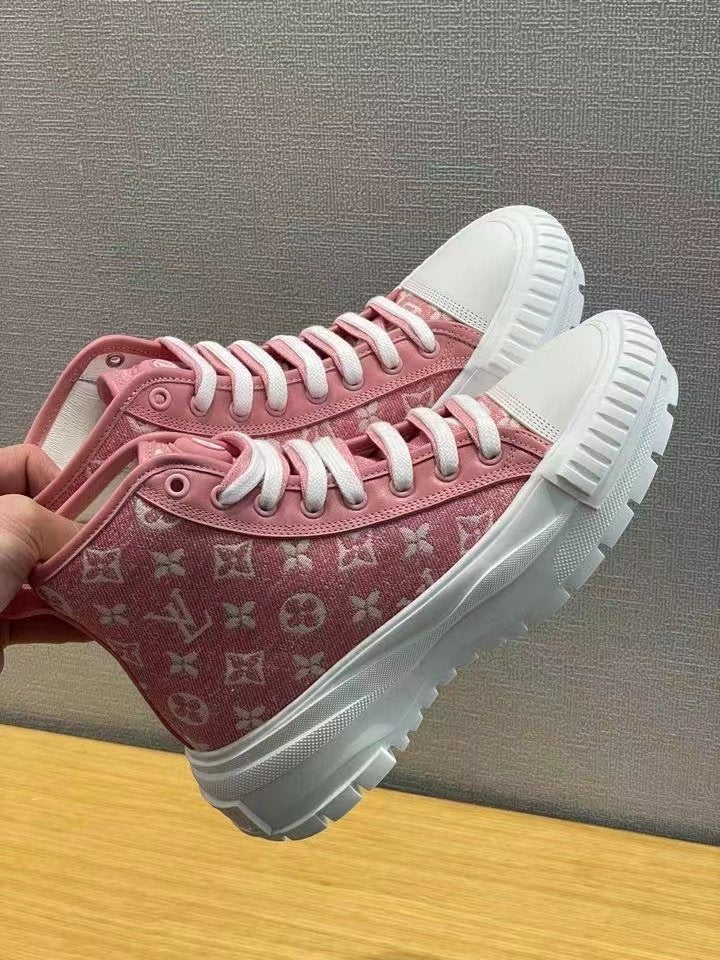 Louis Vuitton Squad Sneaker Boots Pink