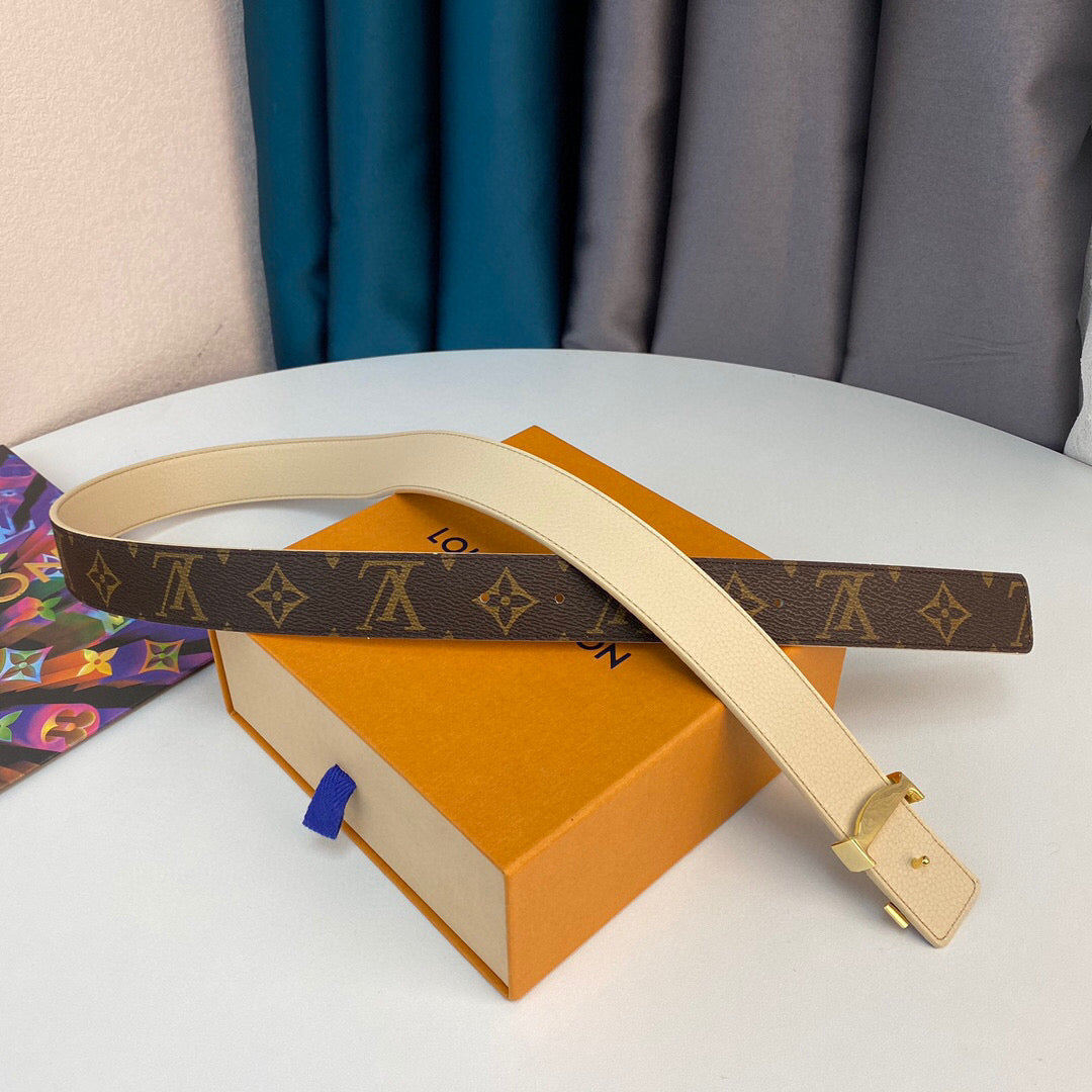 Louis Vuitton LV Initiales Belt Brown