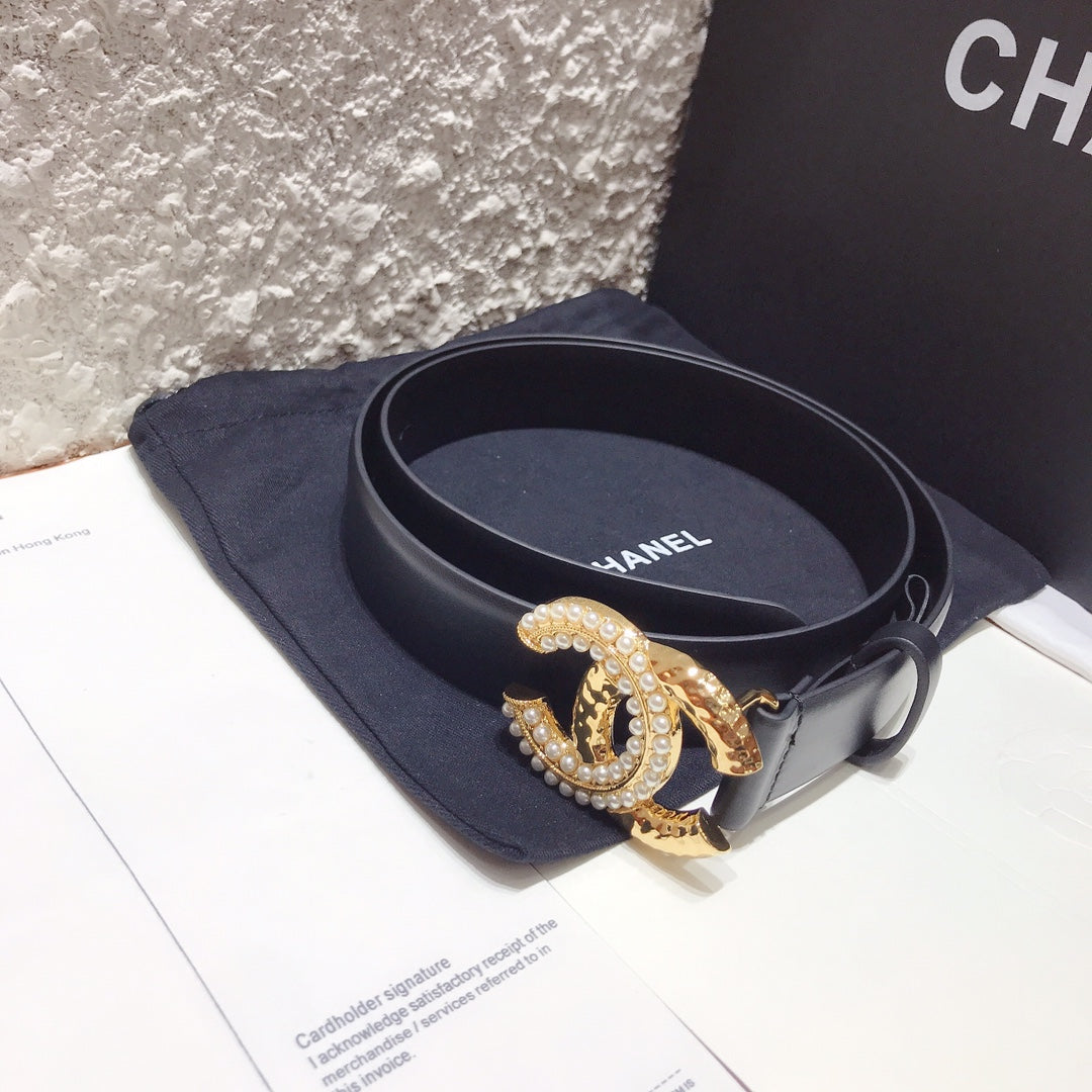 Chanel Belt With Double C Buckle