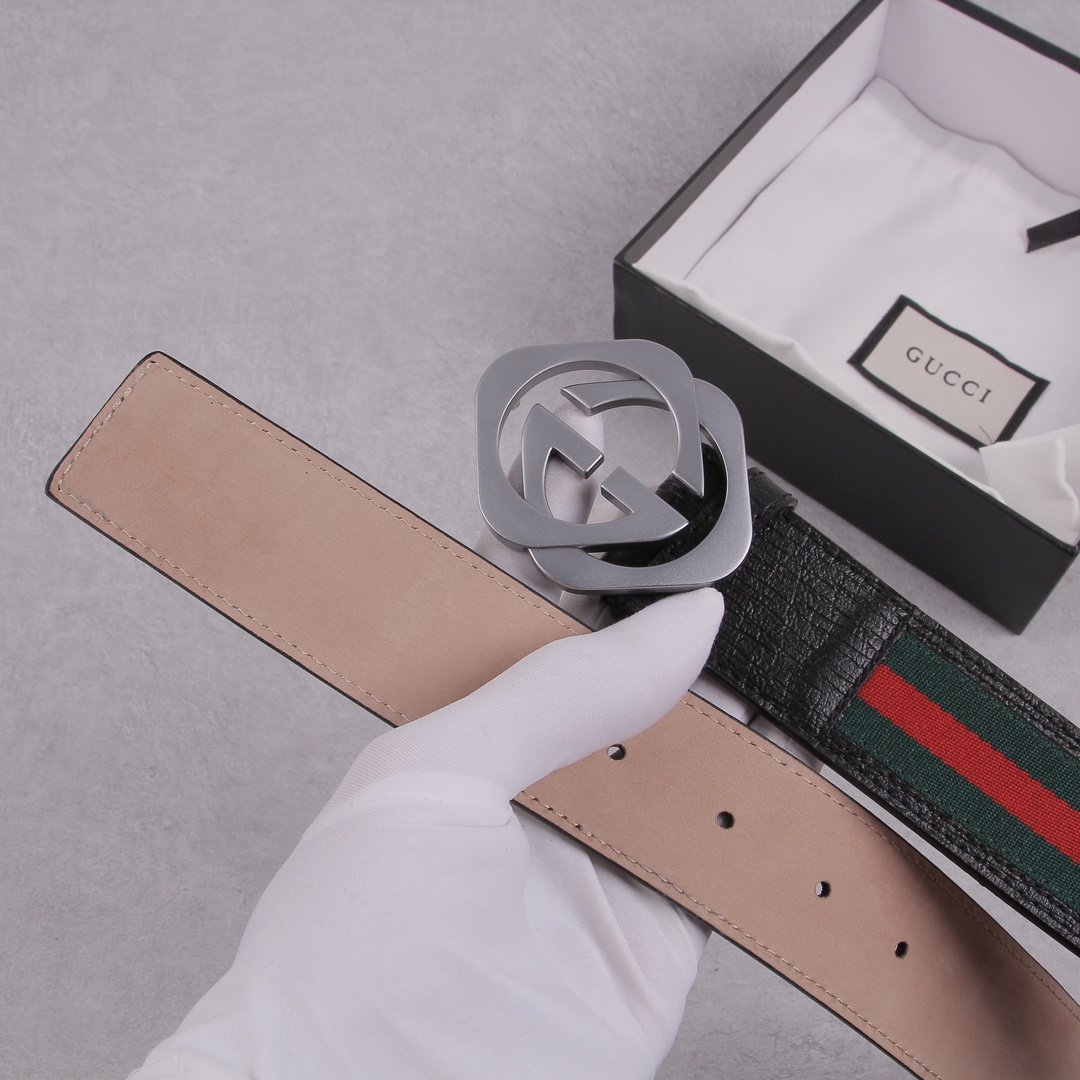 Gucci Belt With Double G Buckle Black