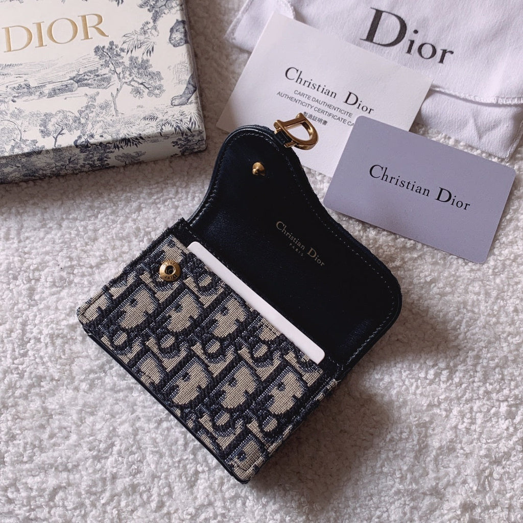 Christian Dior Oblique Saddle Begie Wallet 11cm