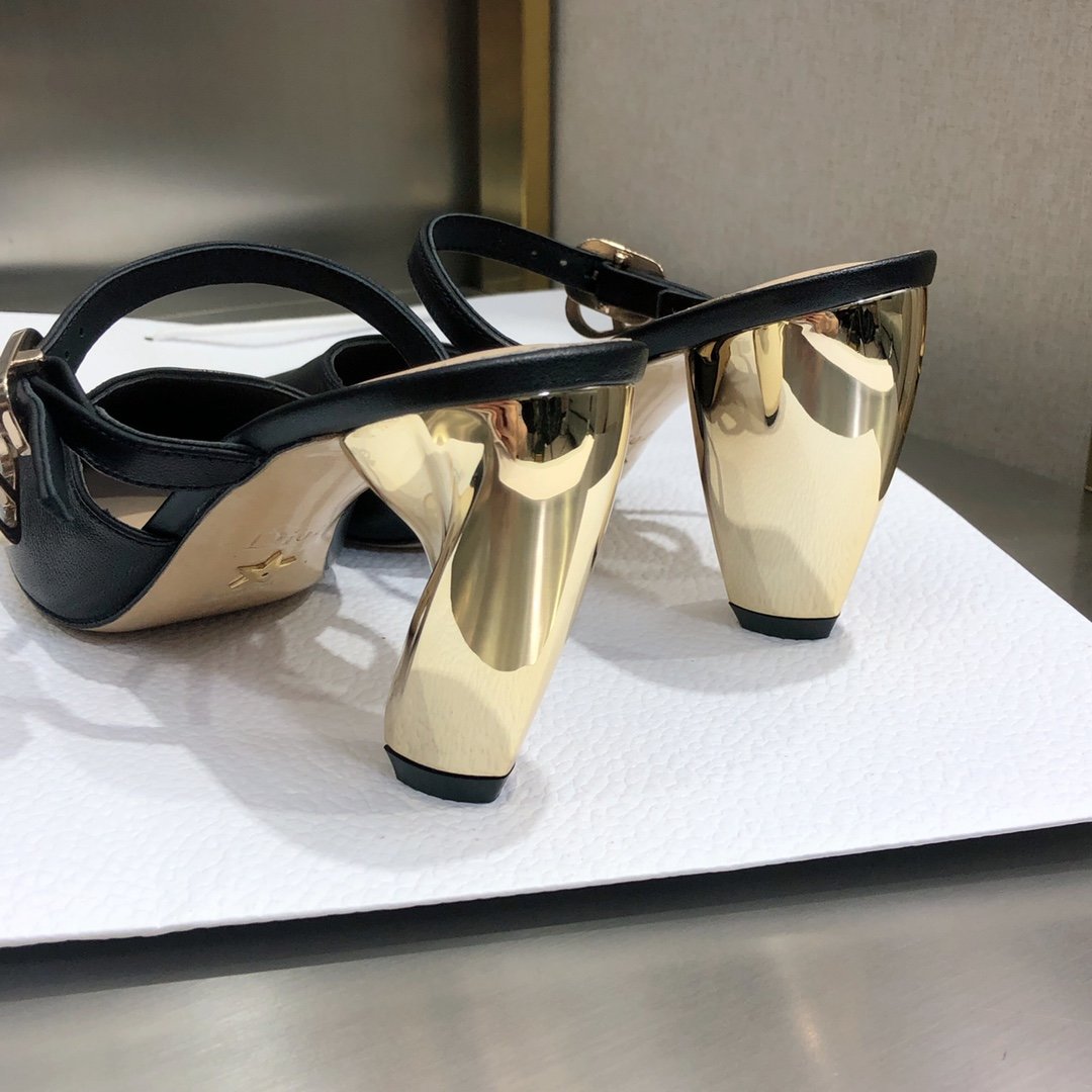 Dior Rhodes Heeled Mule Black