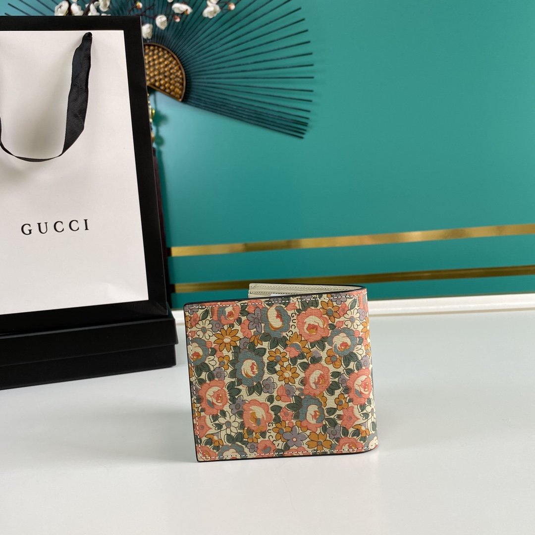 Gucci Liberty Floral Pink Wallet 11cm