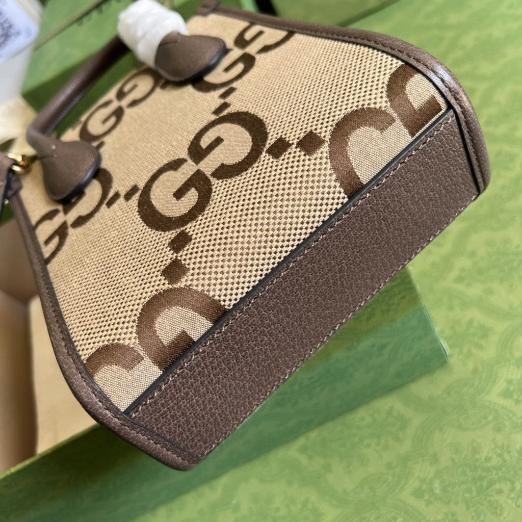 Gucci 671623 Mini Tote Bag With Interlocking G 16cm Brown