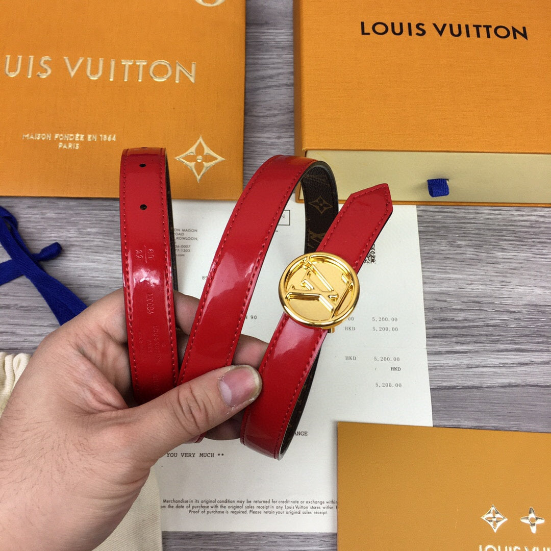 Louis Vuitton Cricle Belt Red