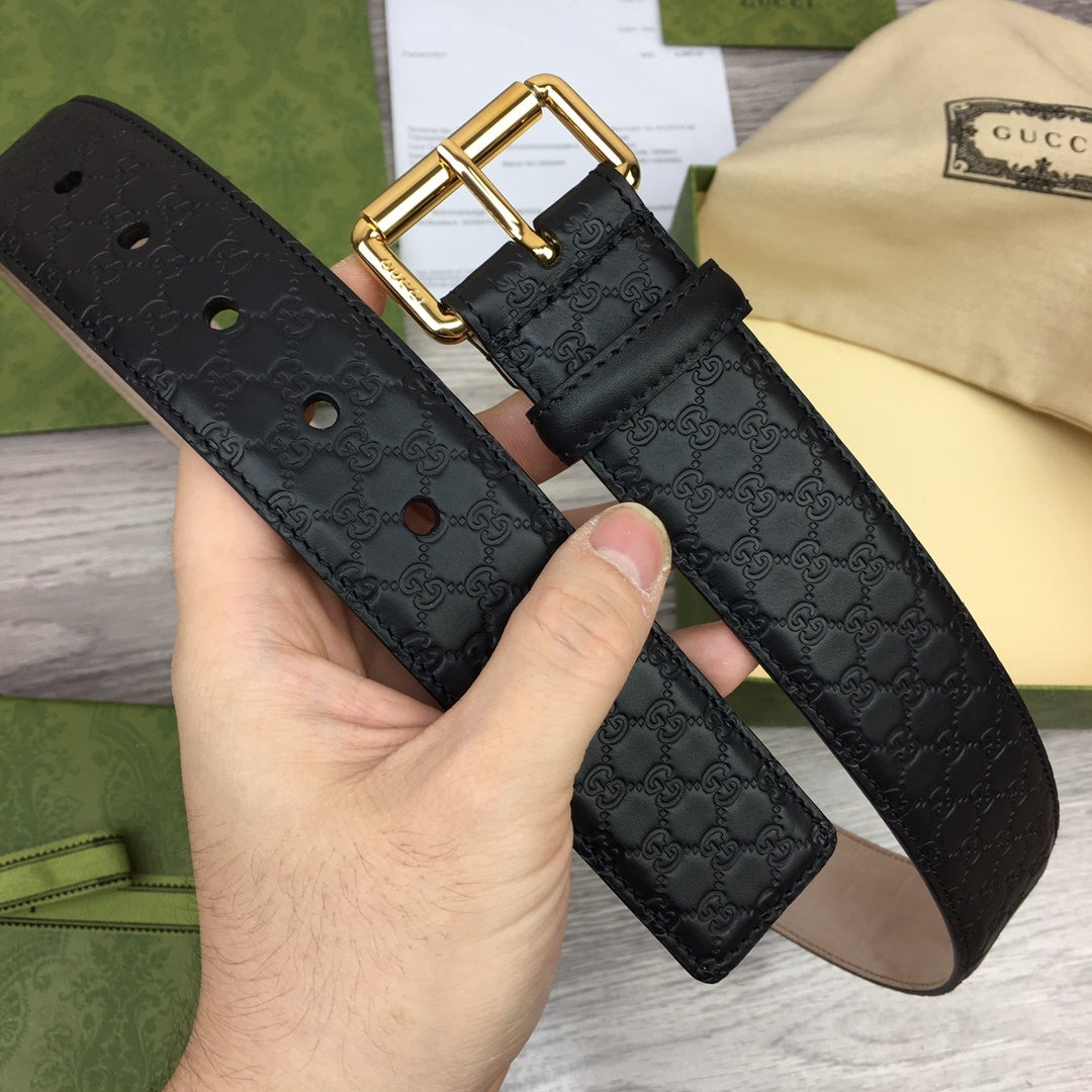 Gucci Belt With Square Buckle Black