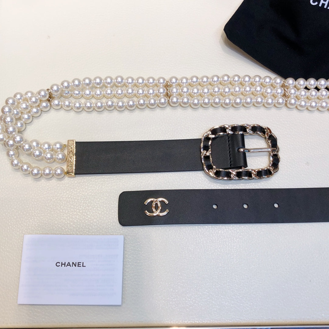 Chanel Belt With Double C Buckle