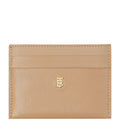 Leather Beige Tb Monogram Card Holder