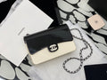 Chanel Black Ivory Hard Evening Plastic Small Evening Shoulder Flap Bag 18cm