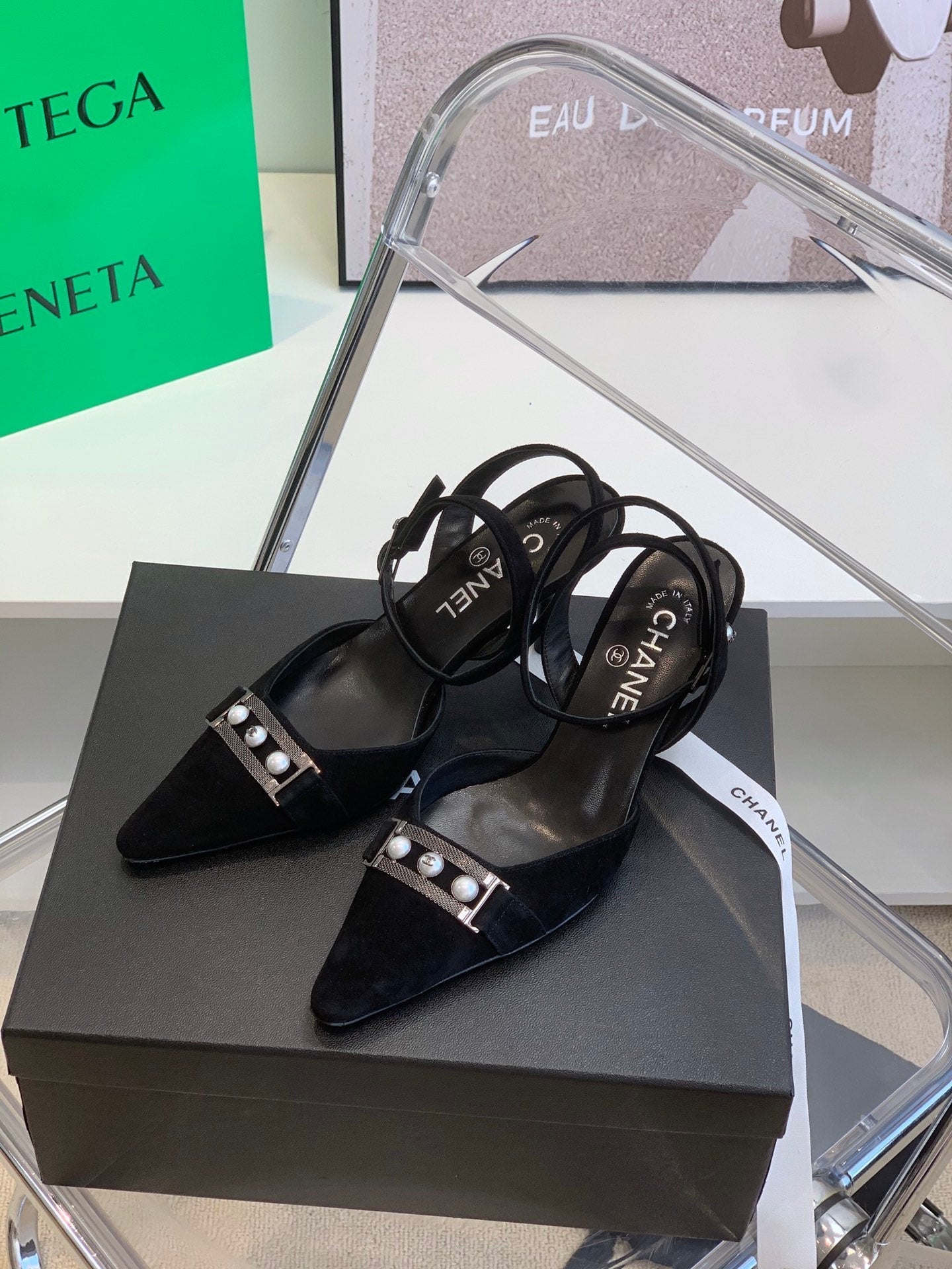 Chanel Sling Back Black