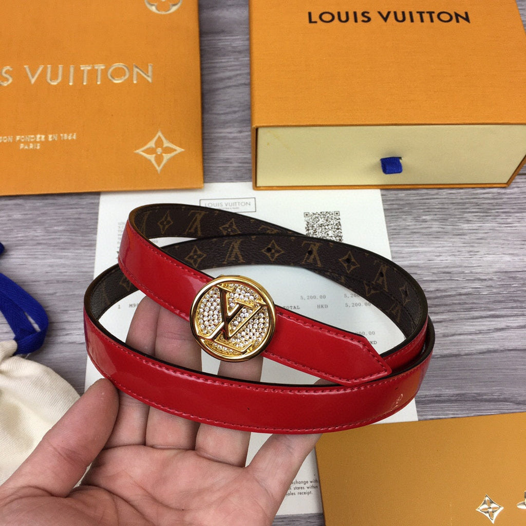 Louis Vuitton Cricle Reversible Belt Red