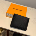 Louis Vuitton Monogram Wallet 12cm Black