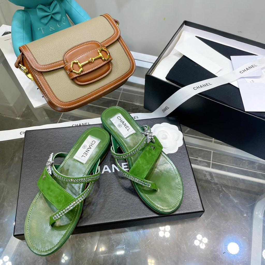 Chanel Sandals Green