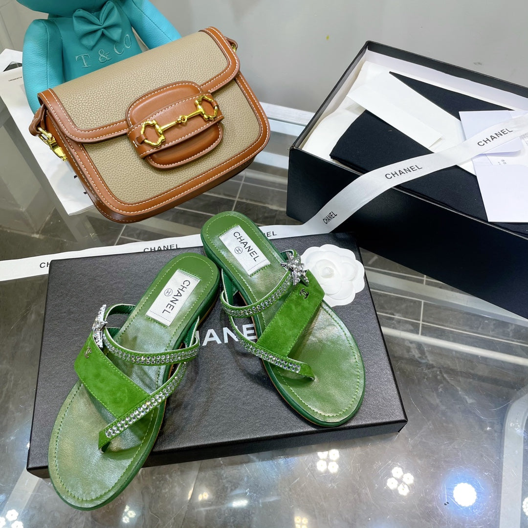 Chanel Sandals Green