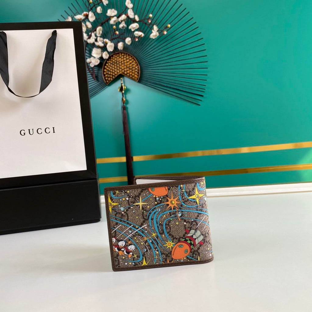 Gucci Disney Donald Duck Brown Wallet 11cm