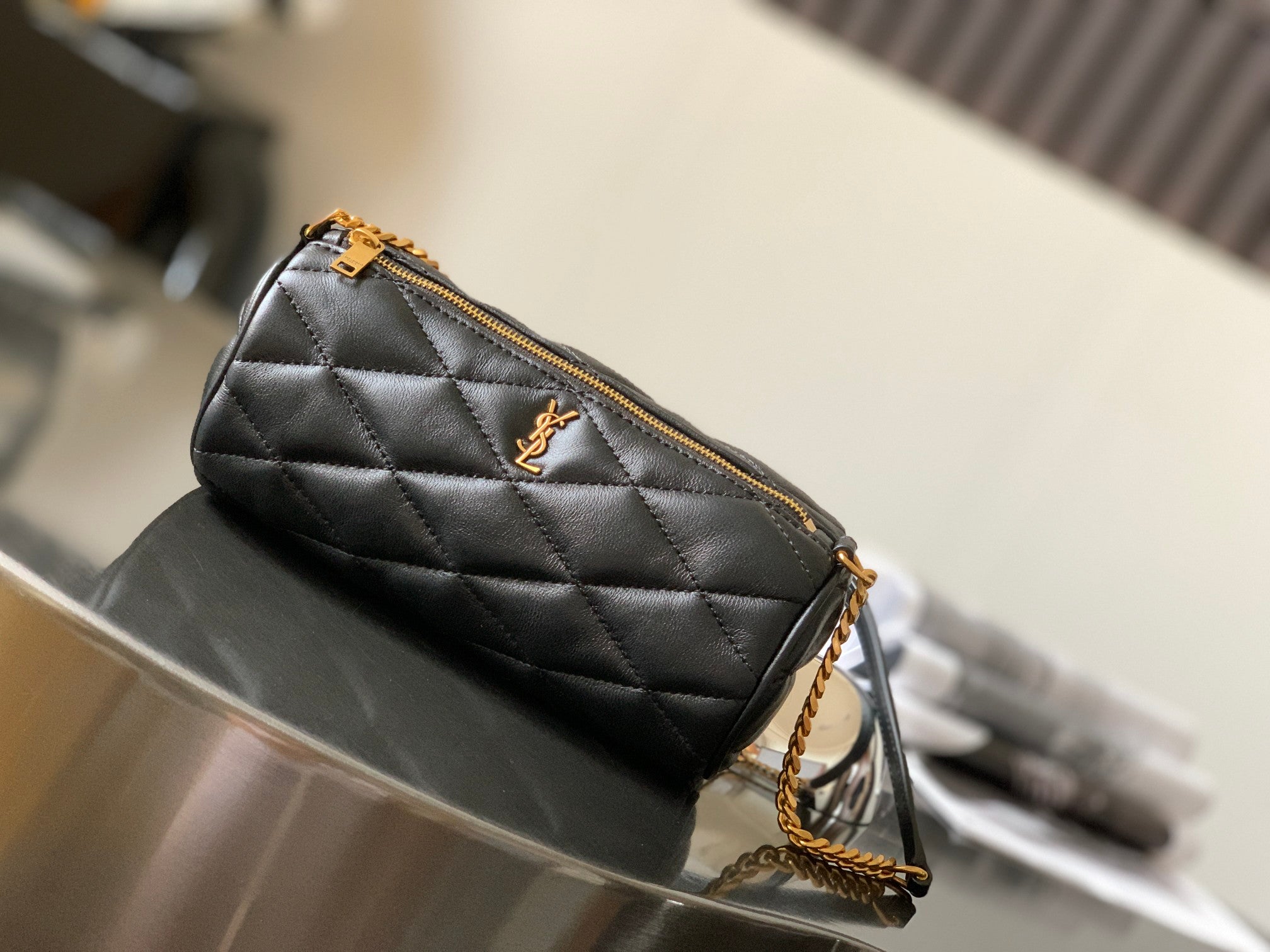 Saint Laurent Sade Mini Tube Bag For Women 20cm Black YSL 699703AAAJU1000