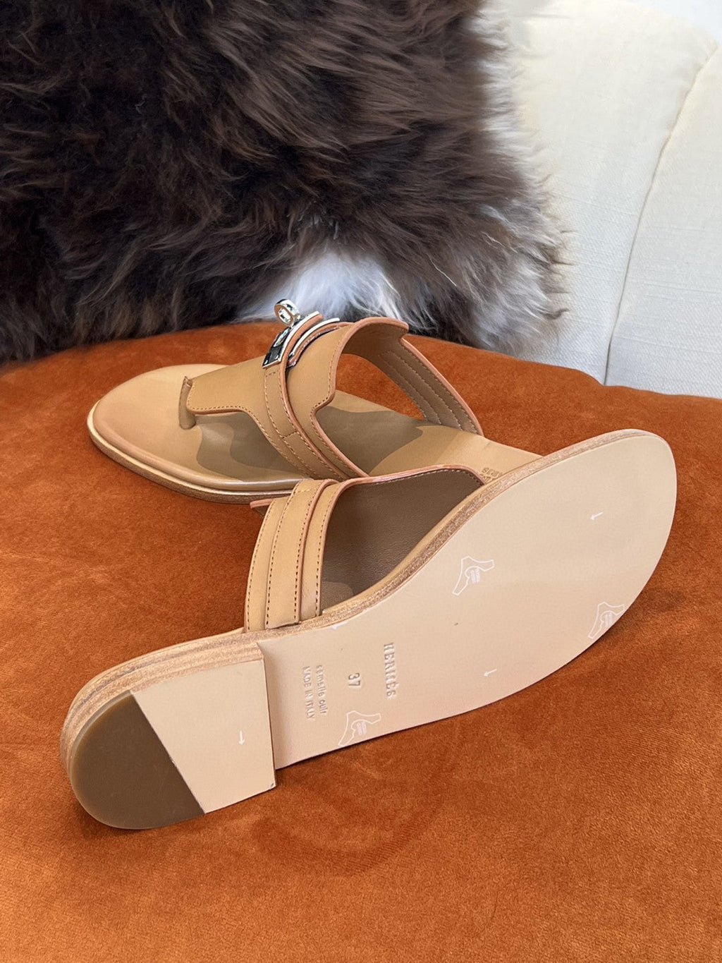 Hermes Elixir Neo Sandal Brown