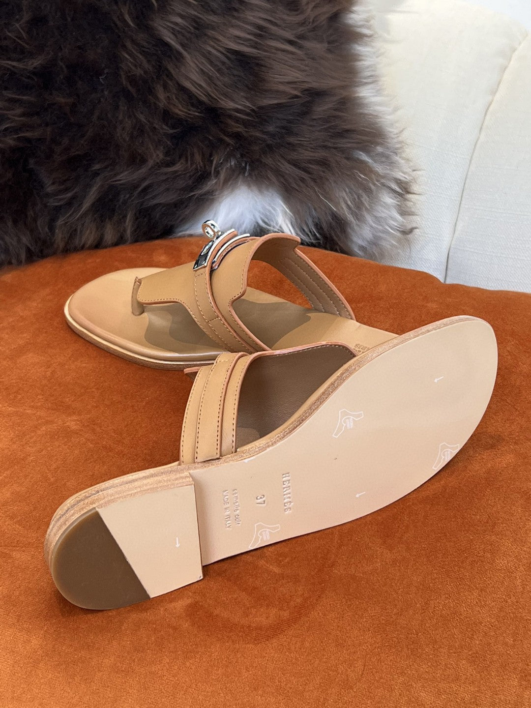 Hermes Elixir Neo Sandal Brown
