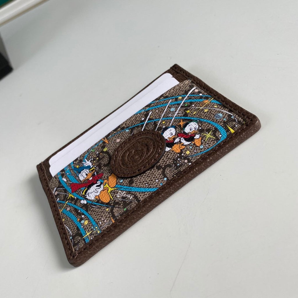 Gucci Disney Donald Duck Brown Cardholder 11cm