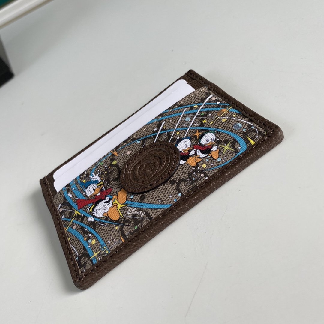 Gucci Disney Donald Duck Brown Cardholder 11cm