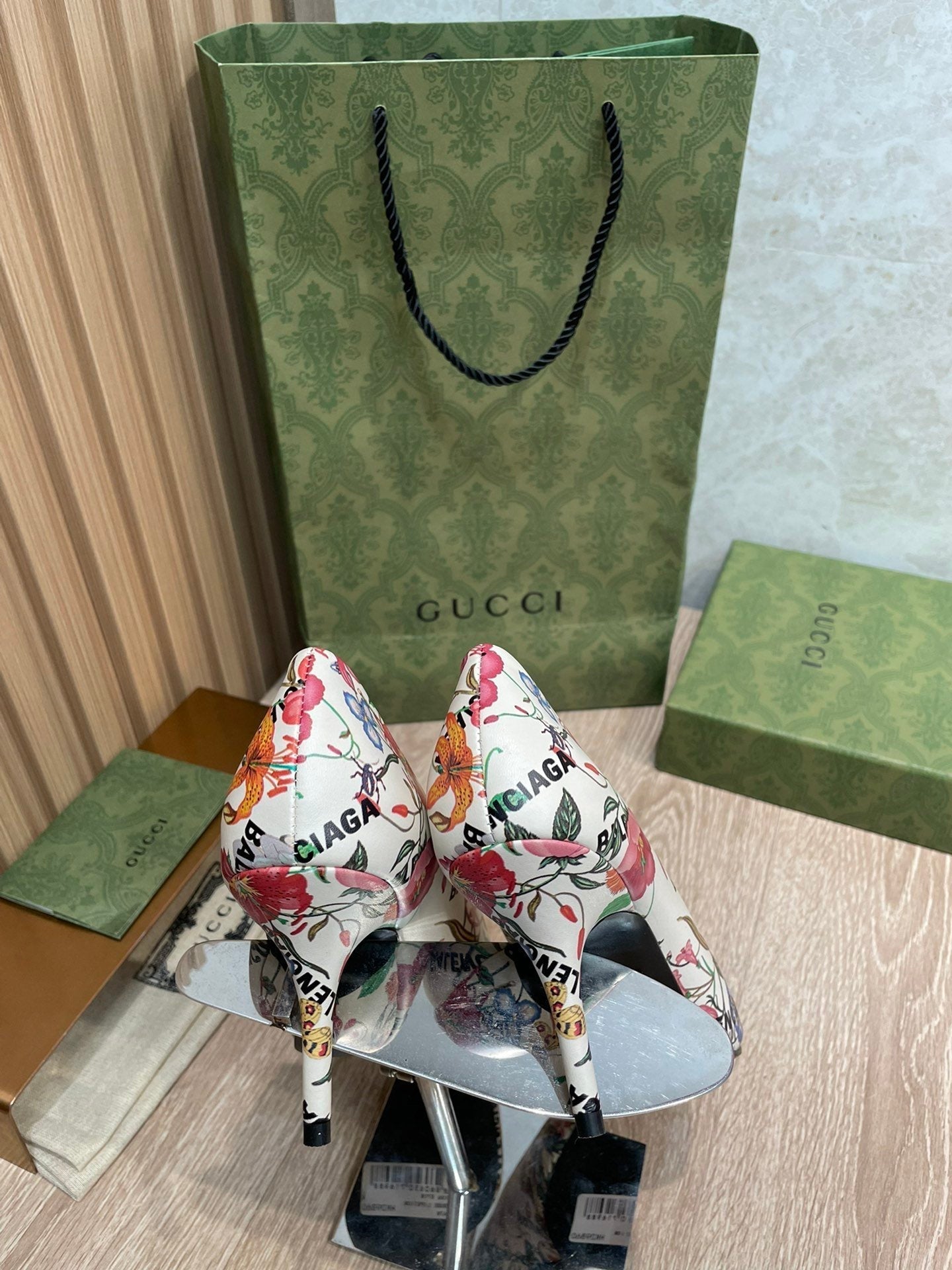 Gucci Balenciaga The Hacker Project Square Knife Pump