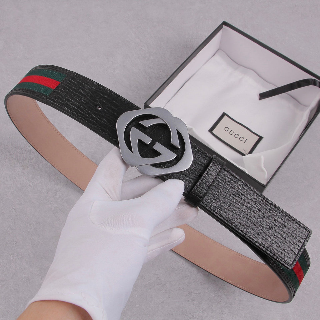 Gucci Belt With Double G Buckle Black