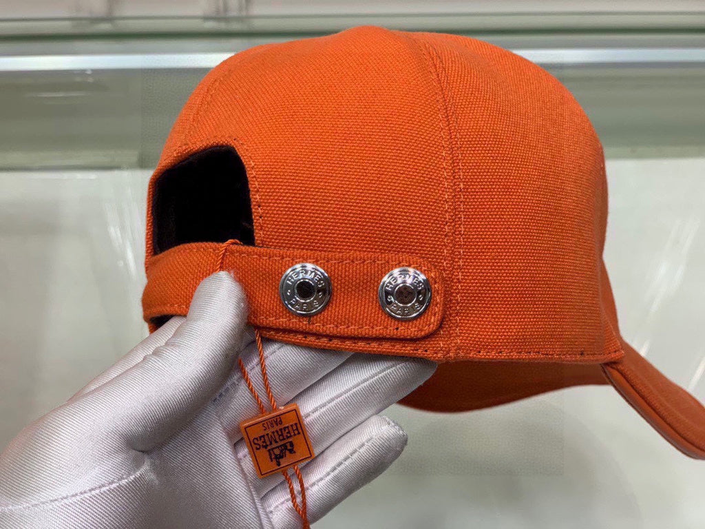 Hermes Davis H Primavera Cap Orange