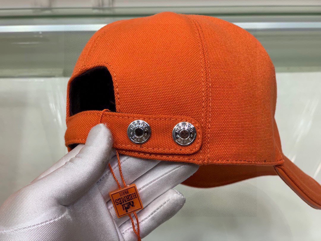Hermes Davis H Primavera Cap Orange