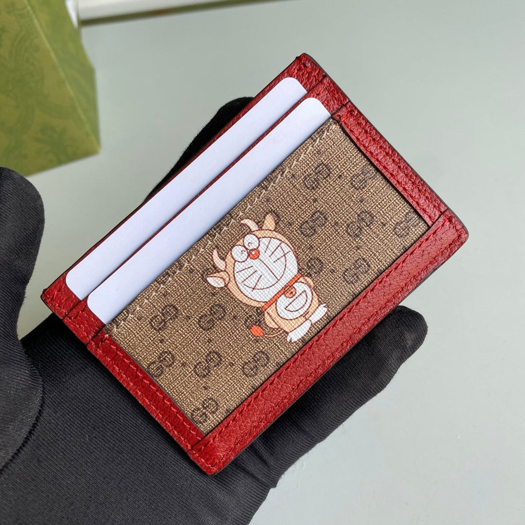 Gucci Doraemon Brown Wallet 10cm