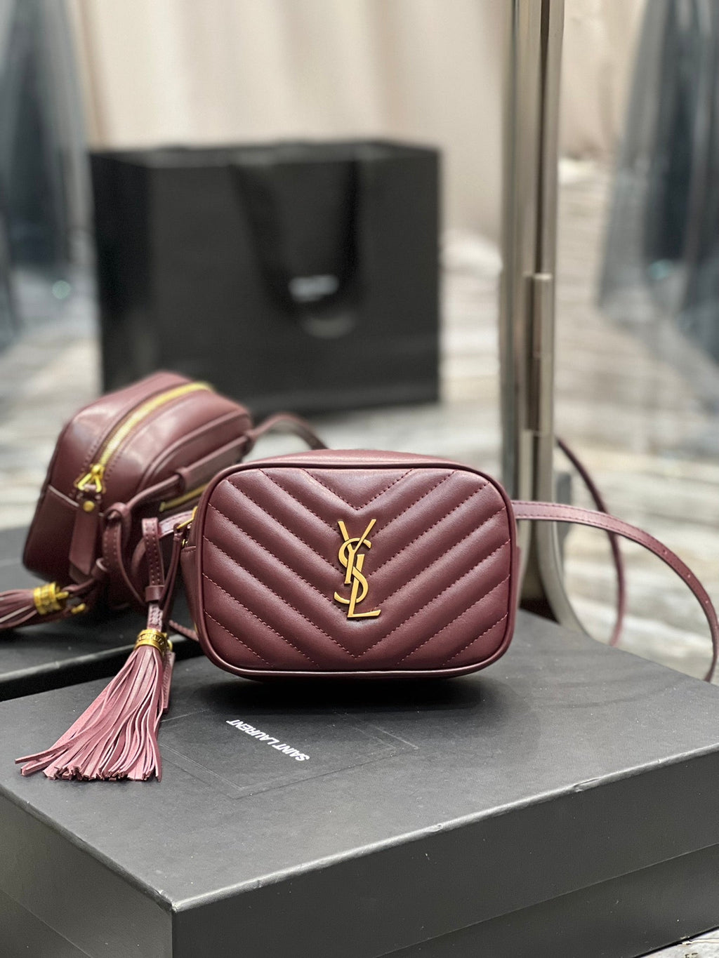 Saint Laurent Lou Belt Bag In Matelasse Gold Hardware 15cm